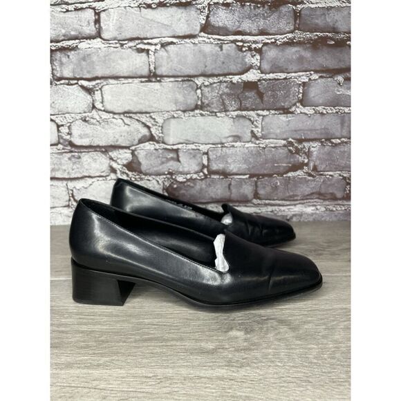 Rockport Shoes - Rockport Black Leather Square Toe Pumps Heel Work Shoes Women’s Sz 8.5M US/39EU